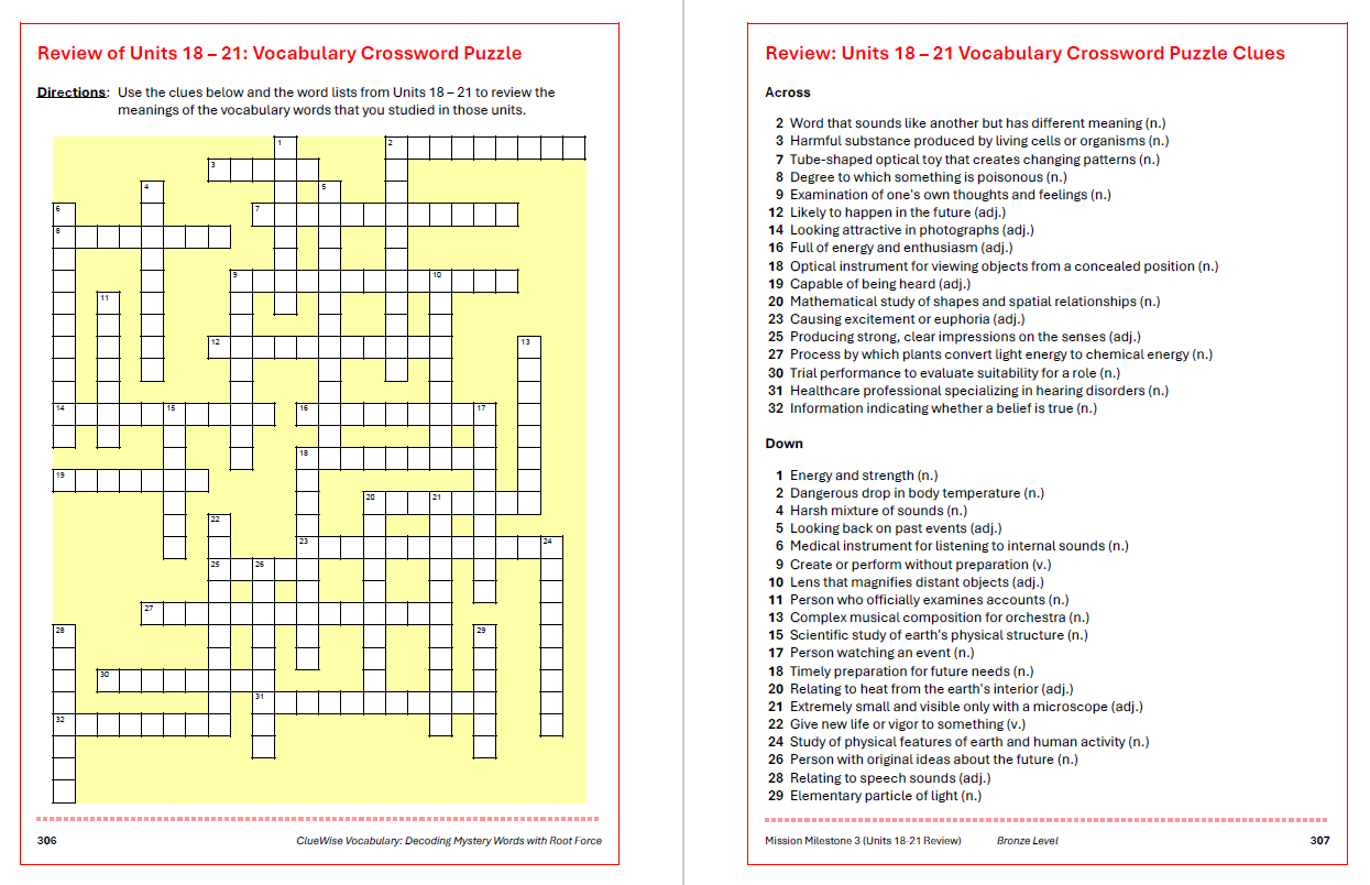 Crossword Puzzle Review