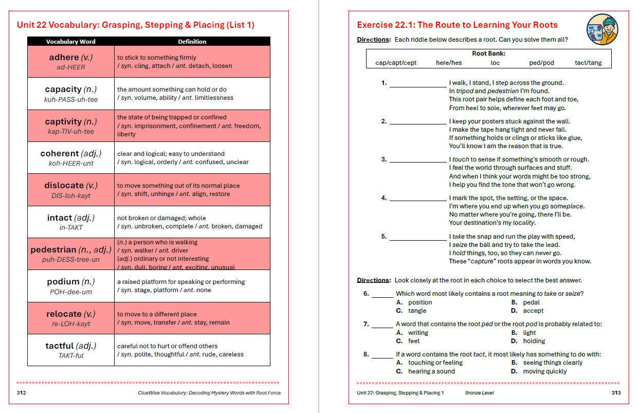 Word List and Riddles